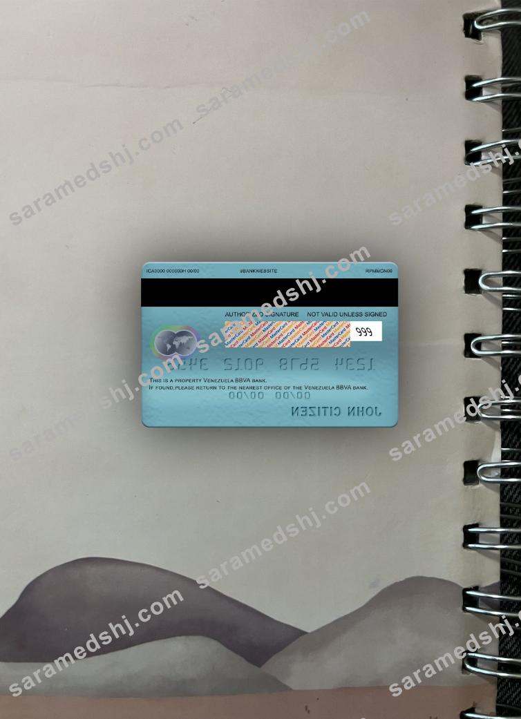 Venezuela BBVA bank mastercard photolook back
